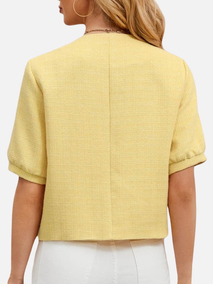 Vivian | Cropped Tweed Blazer Jacket