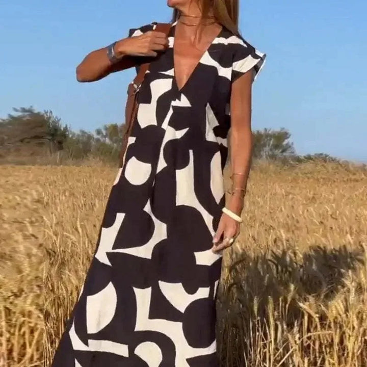 Valerie™ | Elegant Printed Maxi Dress