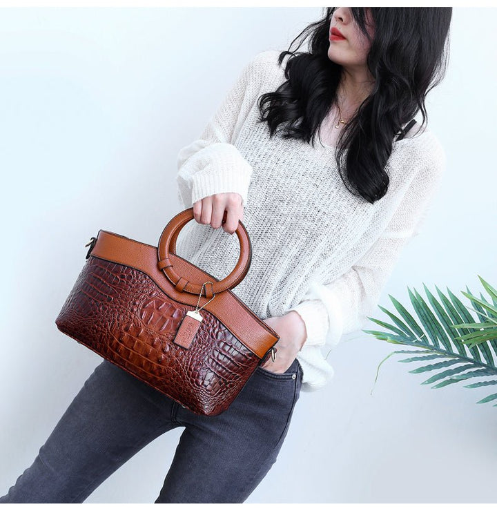 SOPHIA™ | Retro Gradient Crocodile Handbag