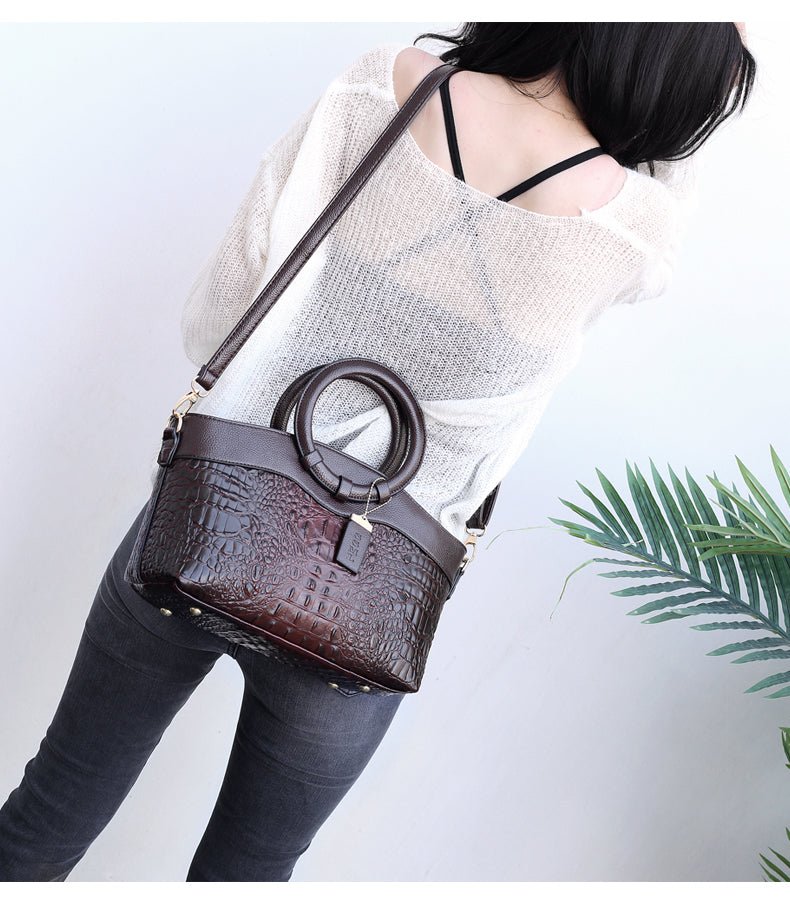 SOPHIA™ | Retro Gradient Crocodile Handbag